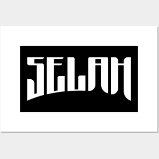 Selah Emblem Christian Shirt - White Ink Posters and Art